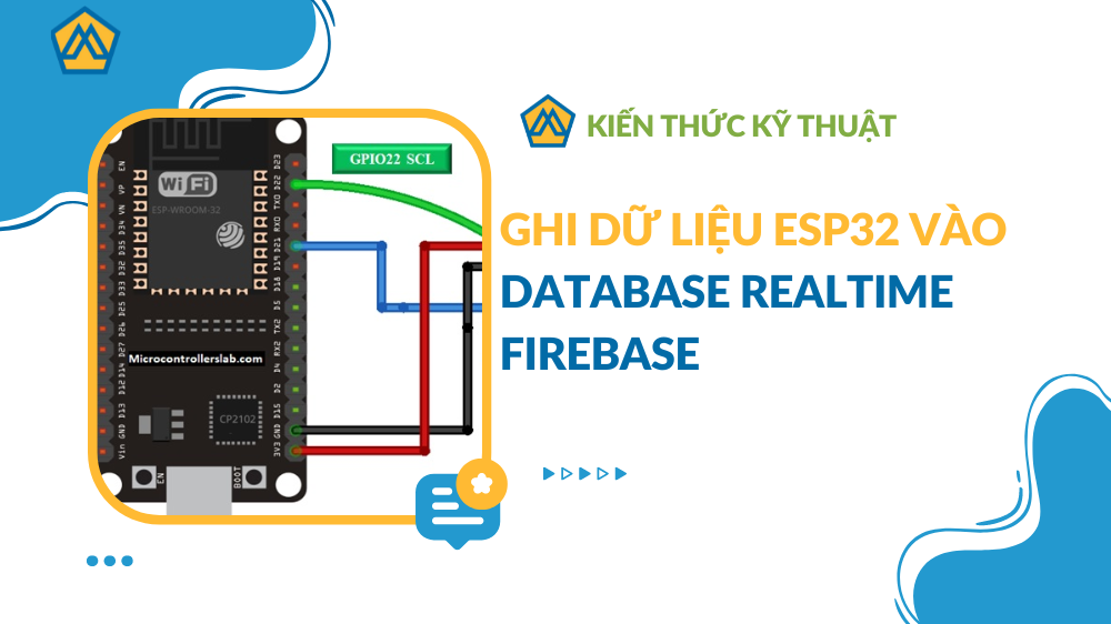 Ghi dữ liệu ESP32 vào database Realtime firebase
